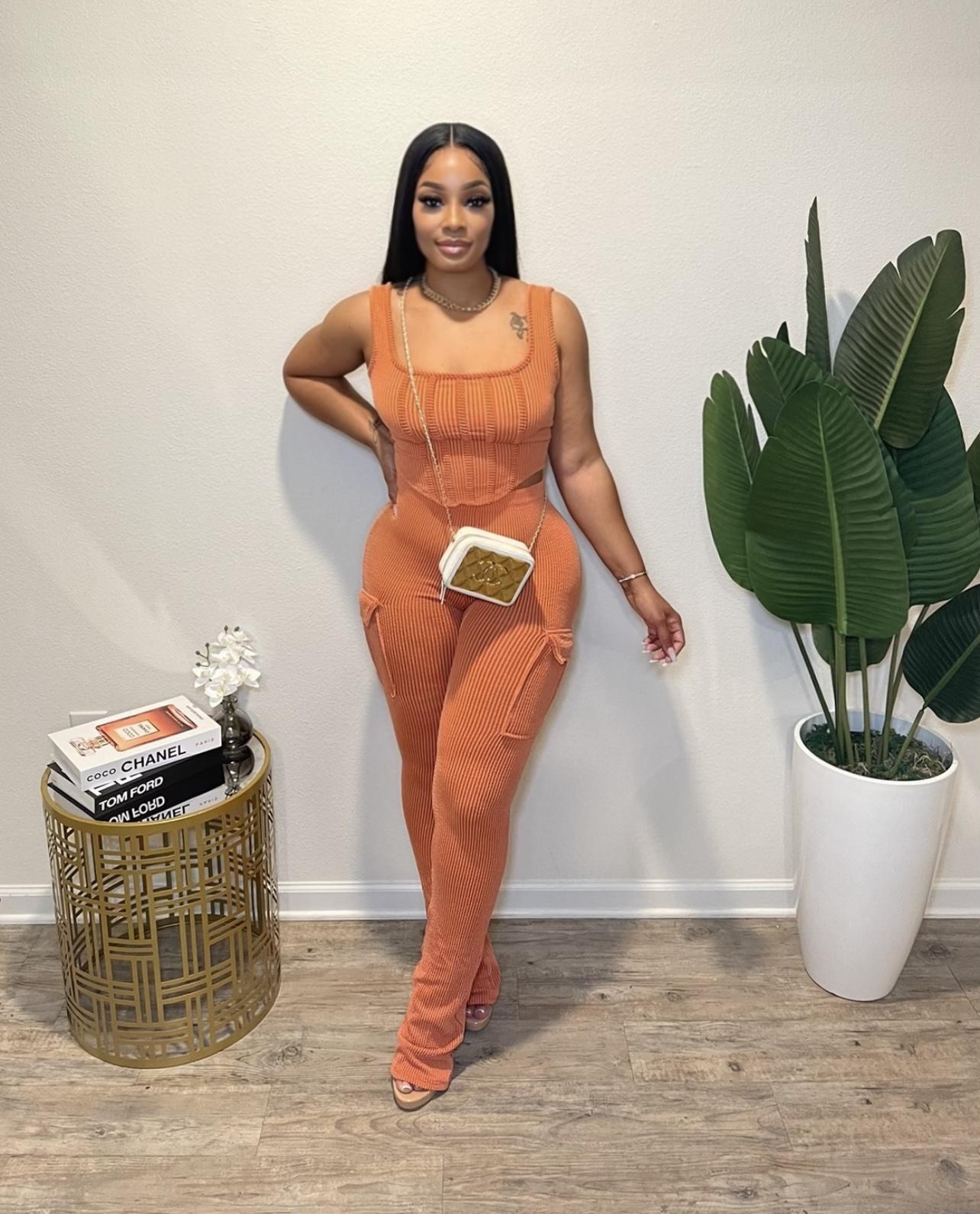 Alexis Stacked Orange Set